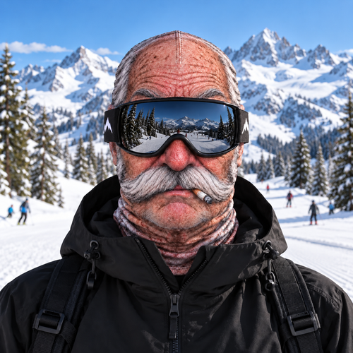 🎿 Realistic Face Balaclava – Funny Ski & Snowboard Mask for Cold Weather Adventures