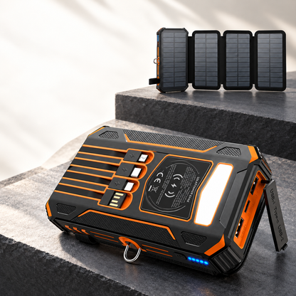 Lazzda 48000mAh Solar Power Bank Wireless Charger