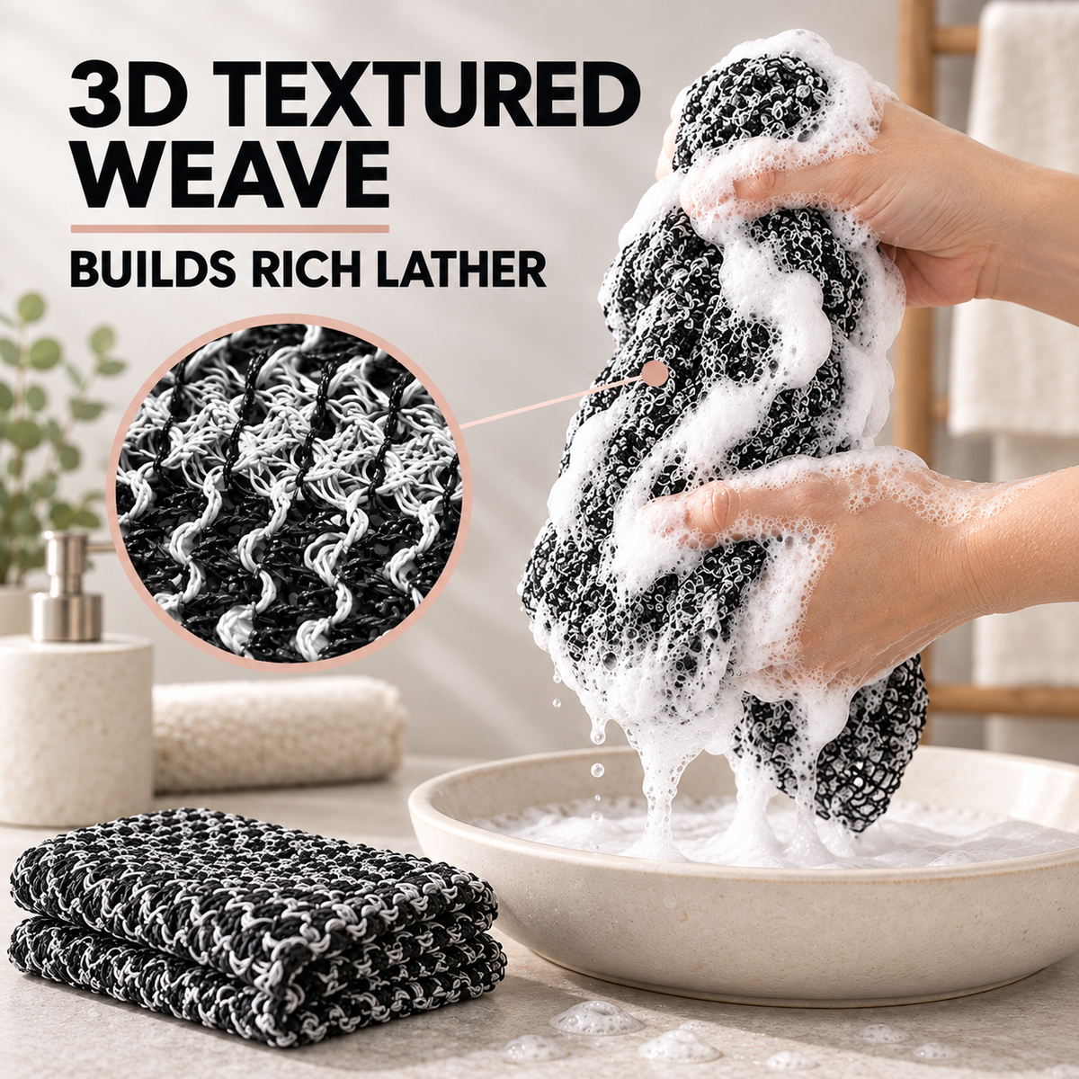Exfoliating Shower Towels – Soft & Quick-Dry