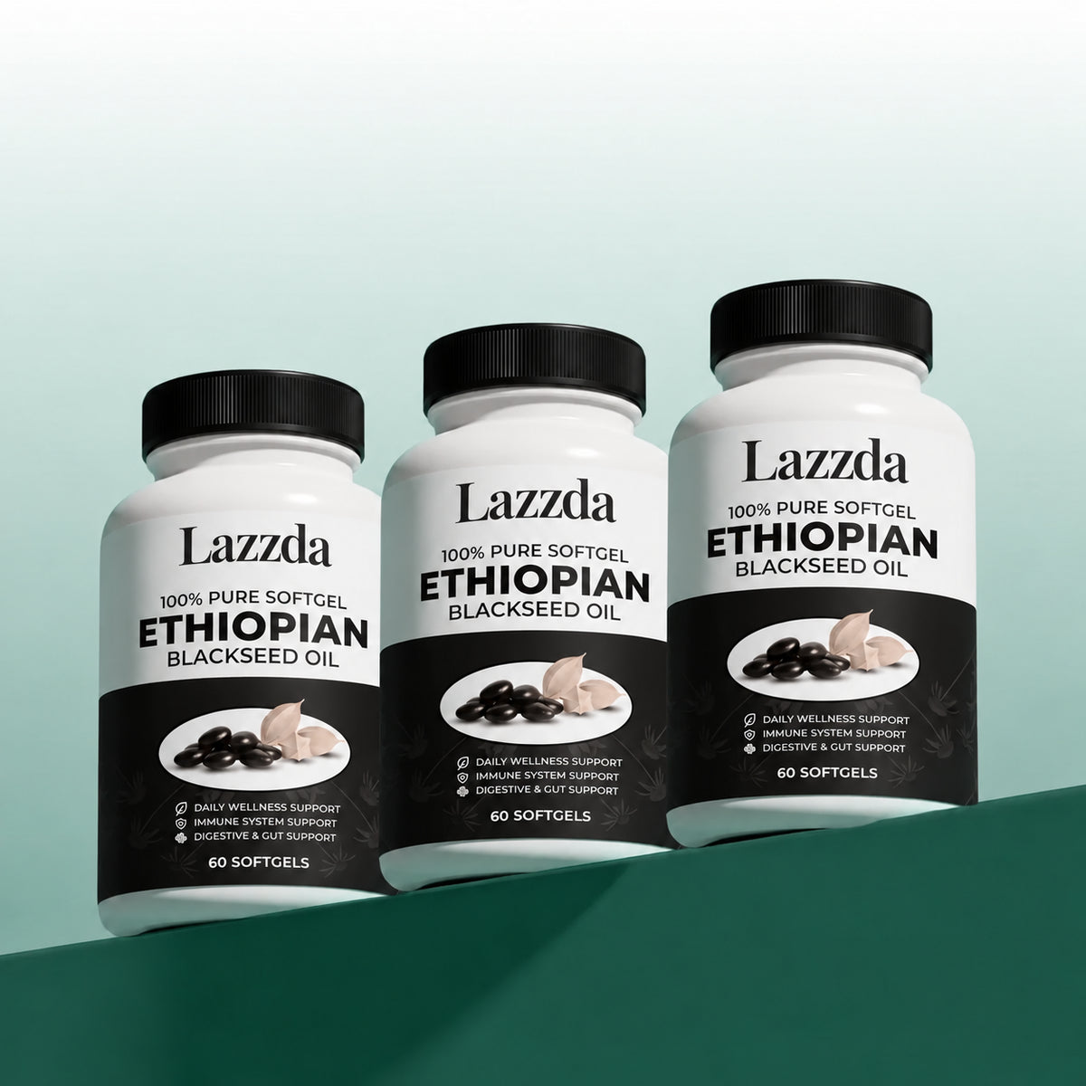 Lazzad Ethiopian Black Seed Oil softgels