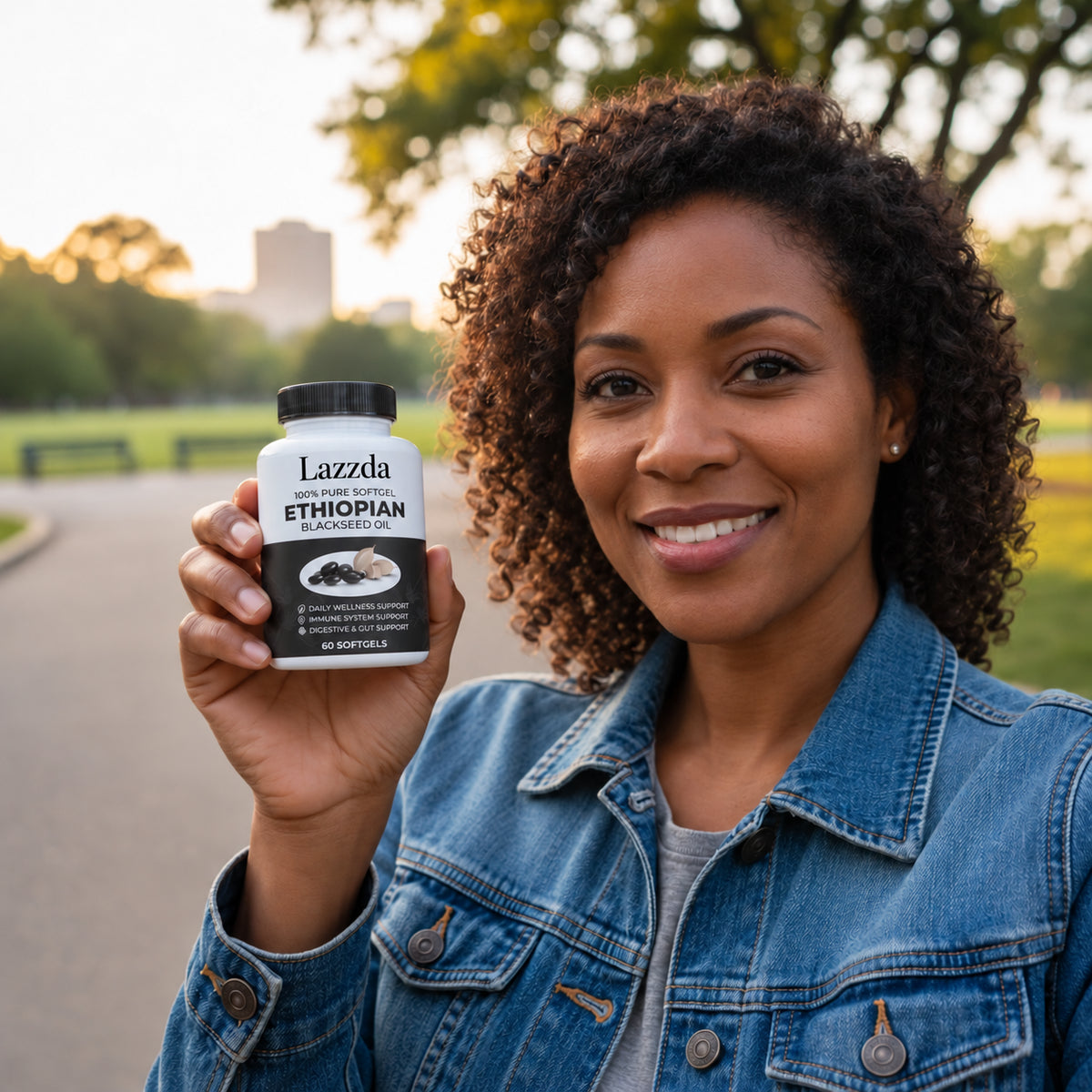 Illustrative lifestyle photo with Lazzad black seed oil