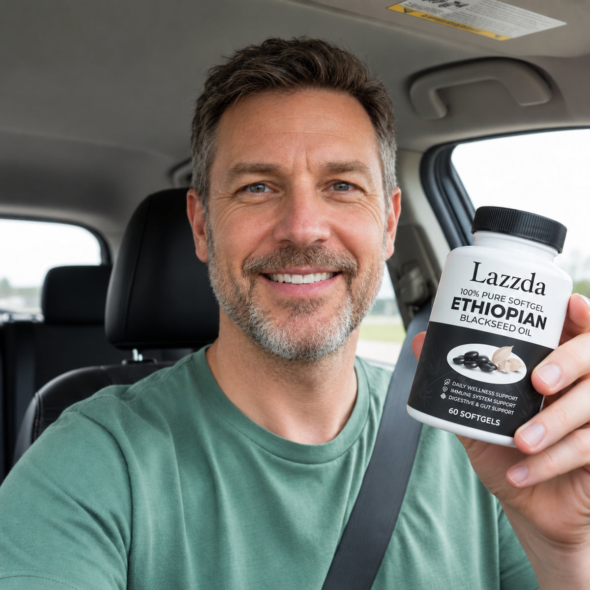 Illustrative lifestyle photo with Lazzad black seed oil