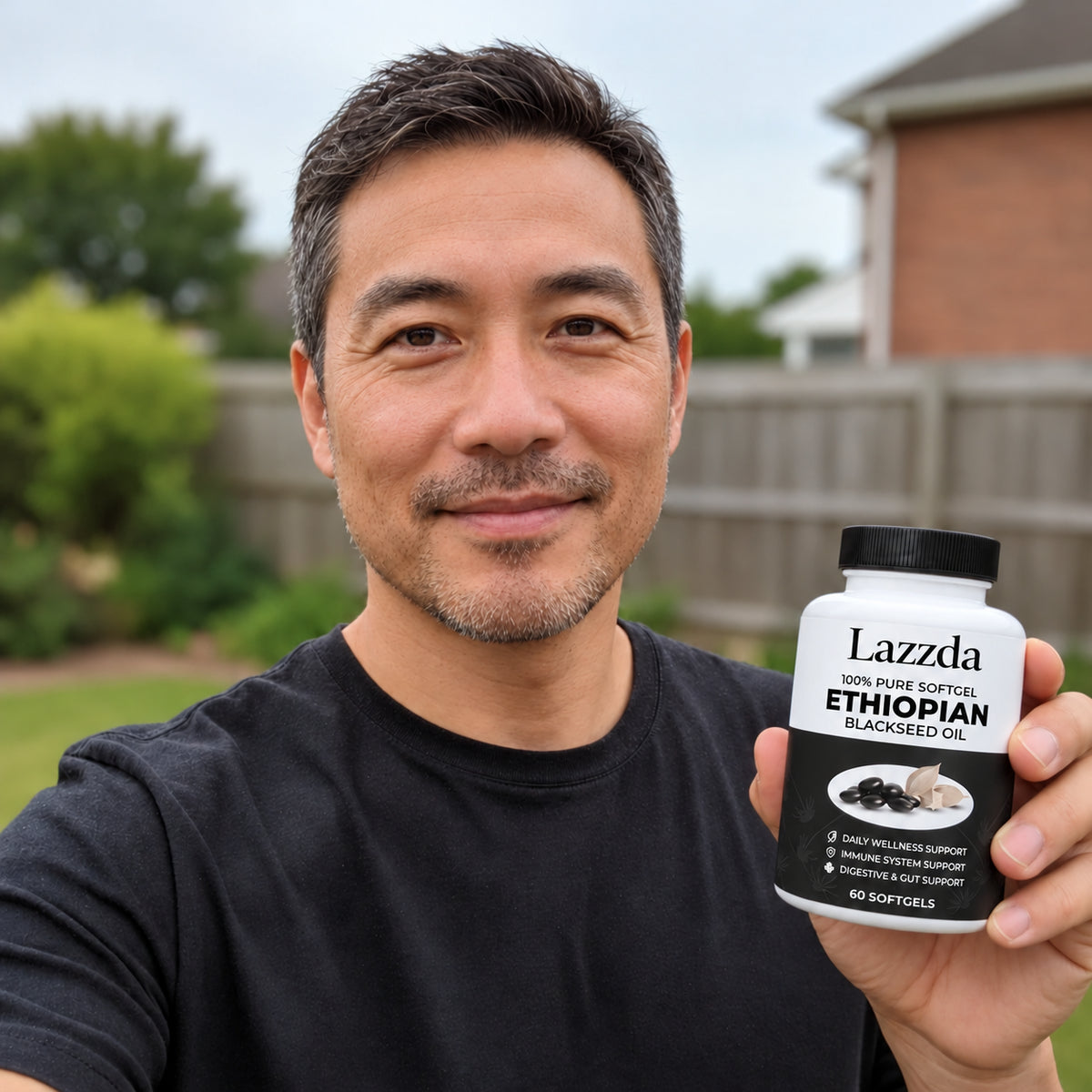Illustrative lifestyle photo with Lazzad black seed oil