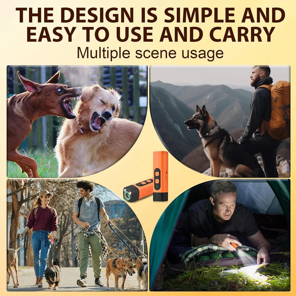 🐶3-in-1 Ultrasonic Dog Repeller & Anti-Barking Trainer🔊✨