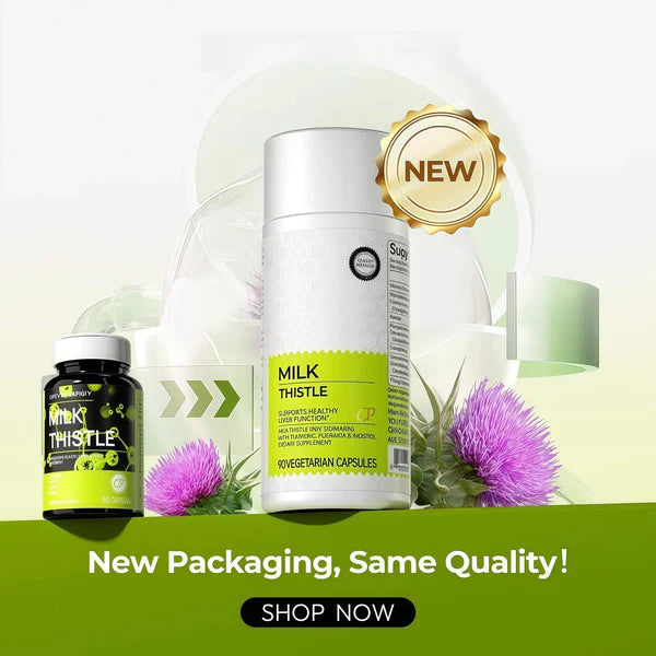 Milk Thistle Liver Detox &amp; Colon Cleanse, Natural Liver Health Support with Kudzu Root, Turmeric, Inositol, Methionine,Vitamin C,90 Capsules silymarin