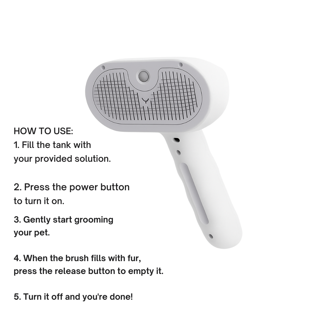 Lazzda Pet Steam Brush + Solution Refills