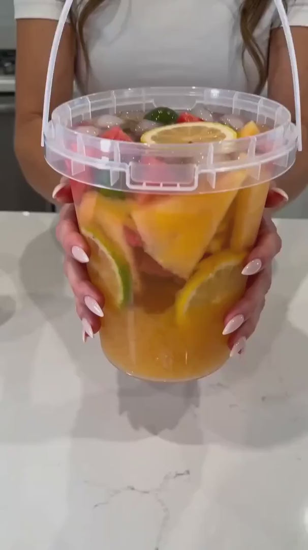 Reusable cup with iced drink