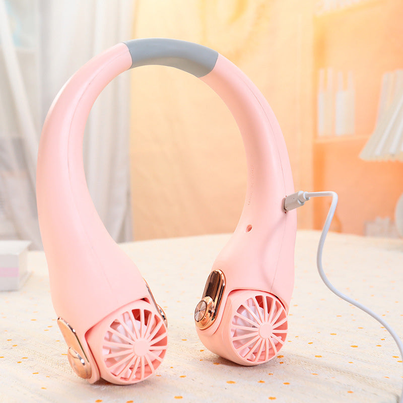 ❄️ Portable Neck Fan - 3-Sec Instant Cooling, 360° Rotating Head, 3-Speed Airflow