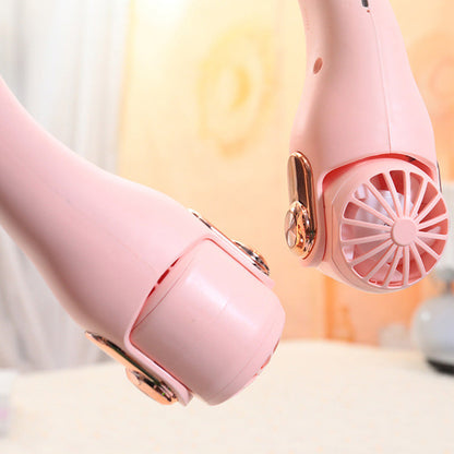 ❄️ Portable Neck Fan - 3-Sec Instant Cooling, 360° Rotating Head, 3-Speed Airflow