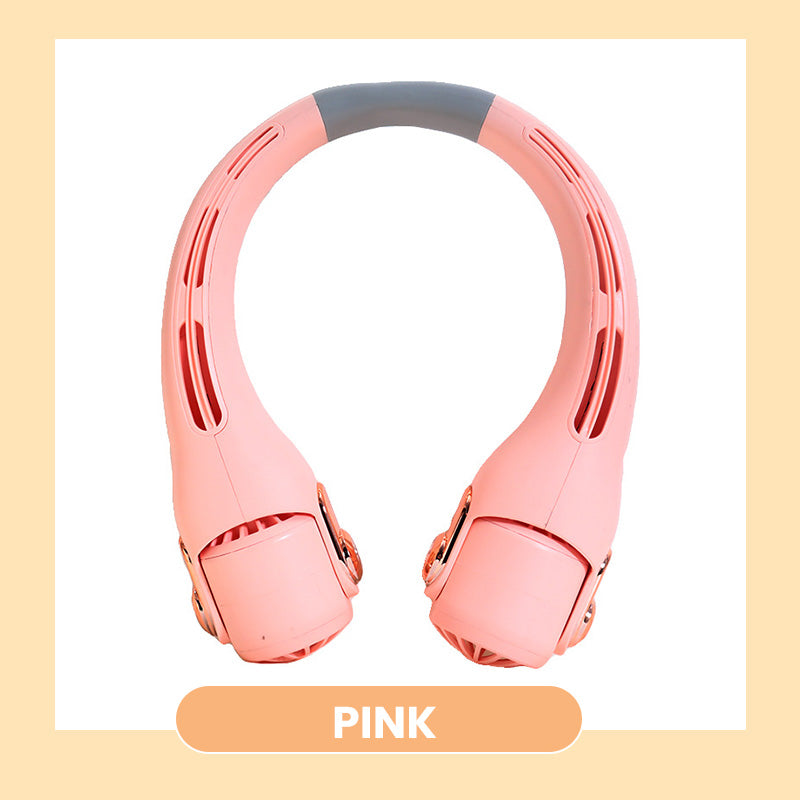❄️ Portable Neck Fan - 3-Sec Instant Cooling, 360° Rotating Head, 3-Speed Airflow