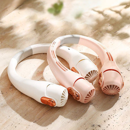 ❄️ Portable Neck Fan - 3-Sec Instant Cooling, 360° Rotating Head, 3-Speed Airflow