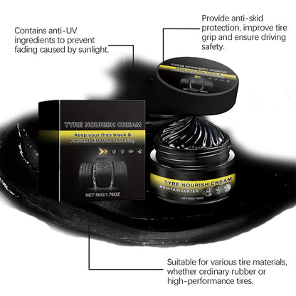 ✨ Tire wax – restores black gloss, blocks UV, repels dirt. Easy & quick! 🚗