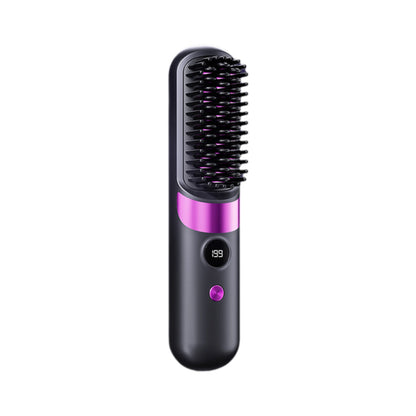 💇‍♀️🔥 3-in-1 Cordless Hair Straightening Brush – Straighten, Curl & Detangle – USB-C Rechargeable with 4 Heat Settings – Perfect Hair Anywhere! ✨
