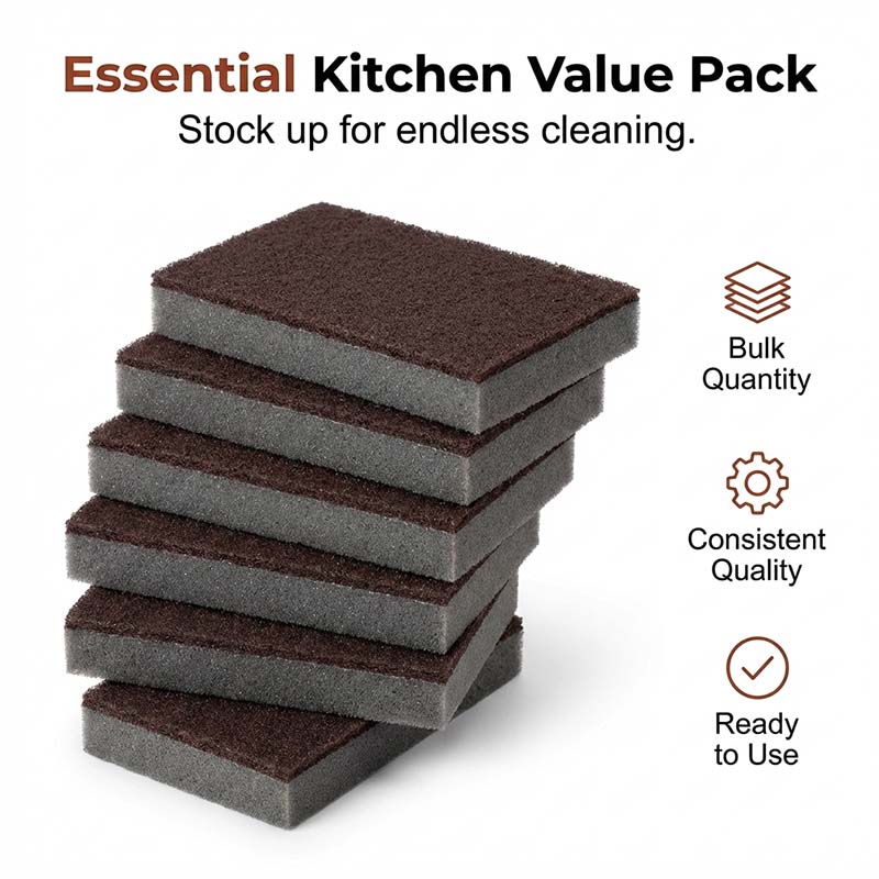 🍳Emery Sponge Scrubber – Removes burnt grease & rust instantly. Flexible & durable, ergonomic handle. A heavy-duty cleaning essential. 🍳✨