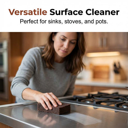 🍳Emery Sponge Scrubber – Removes burnt grease & rust instantly. Flexible & durable, ergonomic handle. A heavy-duty cleaning essential. 🍳✨