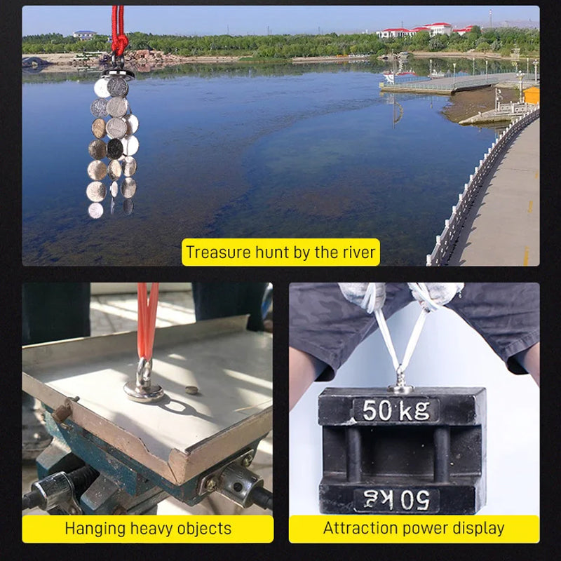 ⚓ Deep-water Magnetic Salvage Magnet Set – Strong pull, rust-resistant & durable – Perfect for underwater treasure hunting & recovery 💰