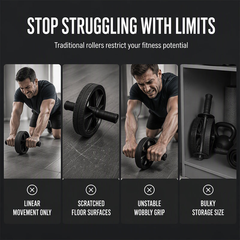 Abdominal Roller Wheel Disc with Knee Mat – Stable 💪