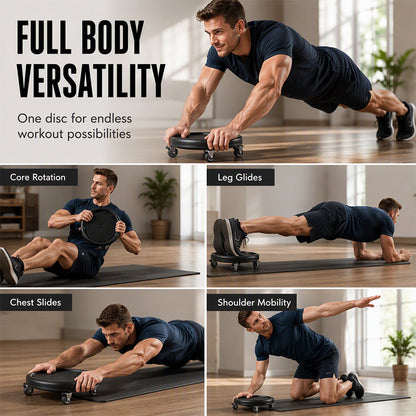 Abdominal Roller Wheel Disc with Knee Mat – Stable 💪