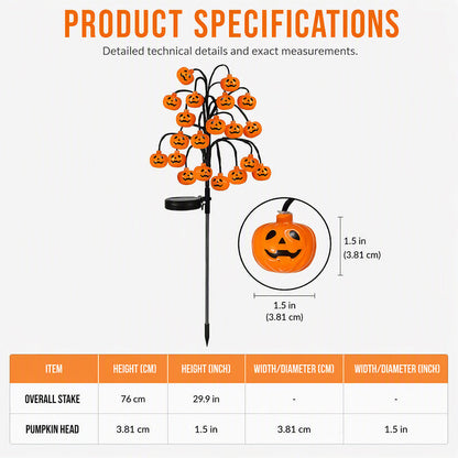 👻Waterproof Halloween Pumpkin Solar Branch Lights