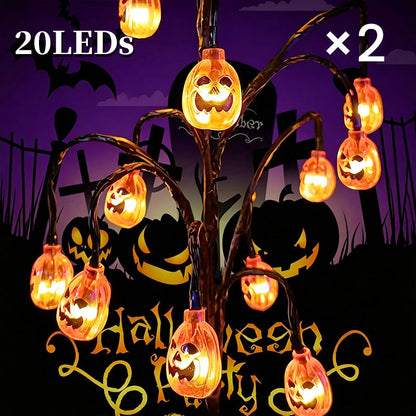 👻Waterproof Halloween Pumpkin Solar Branch Lights